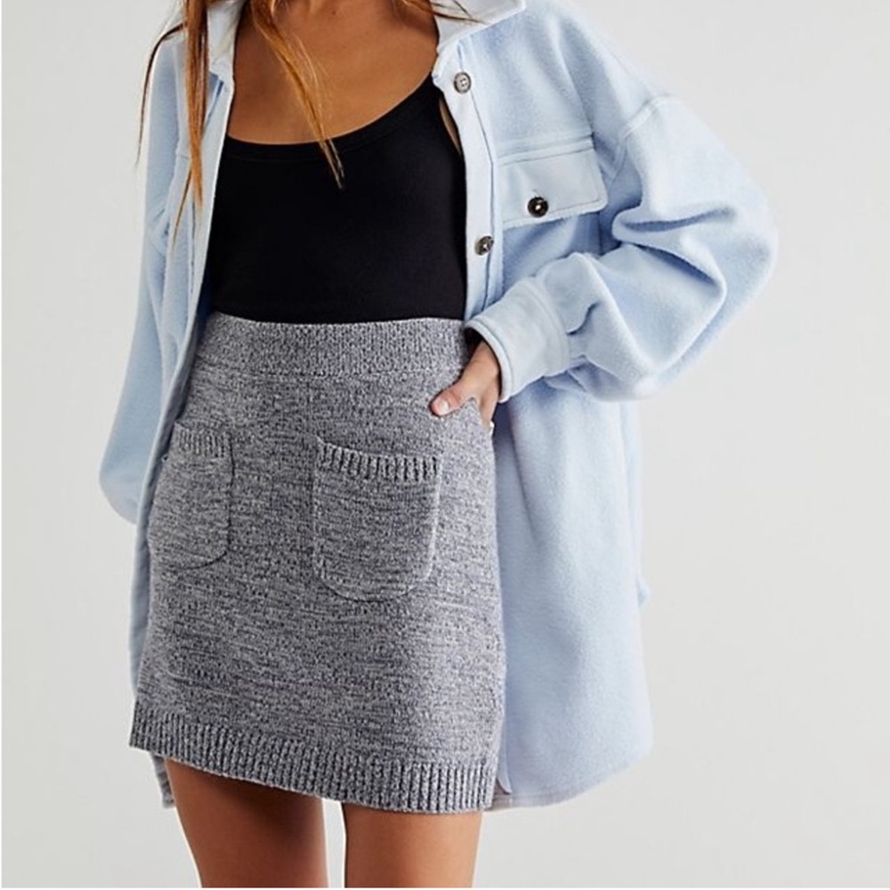 Free People Viola Knit Mini Skirt size small